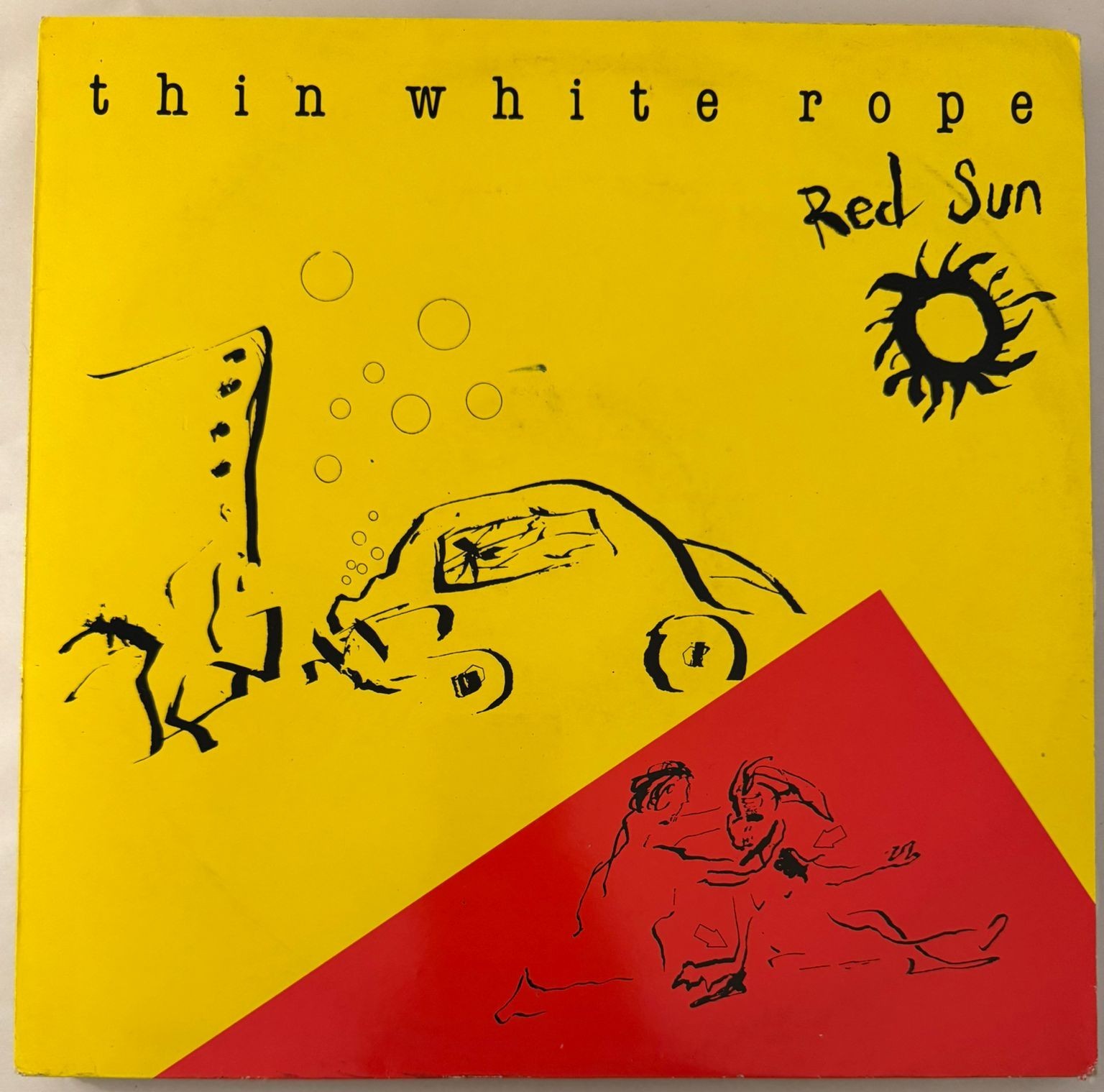 THIN WHITE ROPE – RED SUN - VINYL LP BLACK 1988 DEMON RECORDS - VG+ - A3