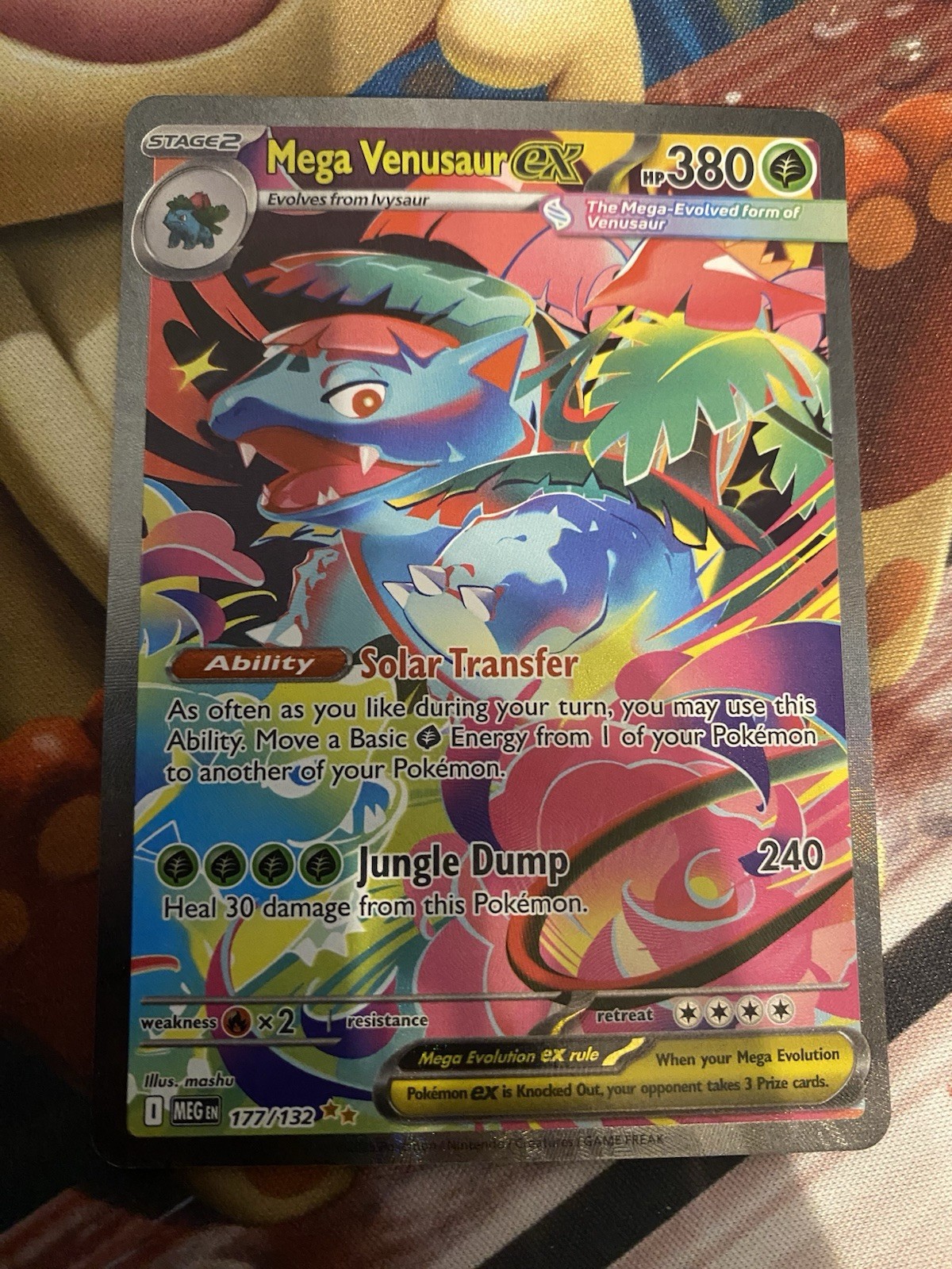 Pokemon Mega Venusaur ex illustrazione speciale raro 177/132 B