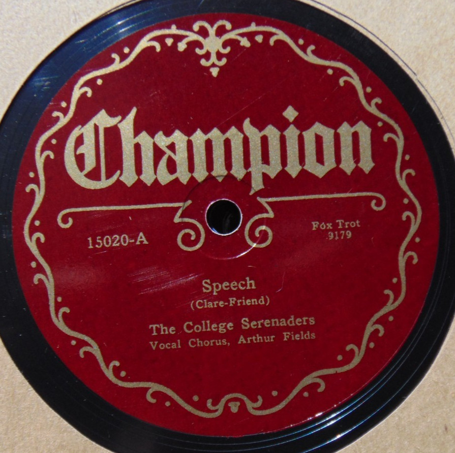 Nathan Glantz - Speech / Bailey's Lucky 7 - Desdemona (1925) Champion 78, VG+