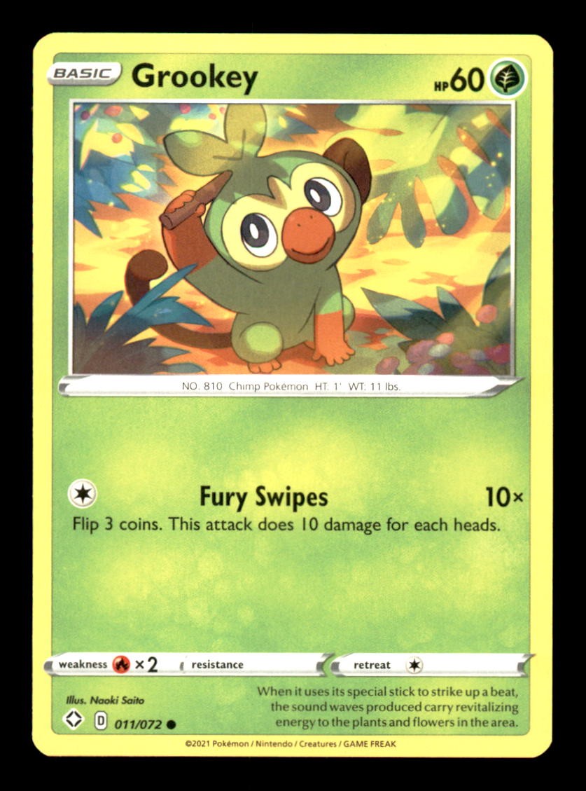 GROOKEY 011/072 POKEMON SHINING FATES QUASI NUOVO/M