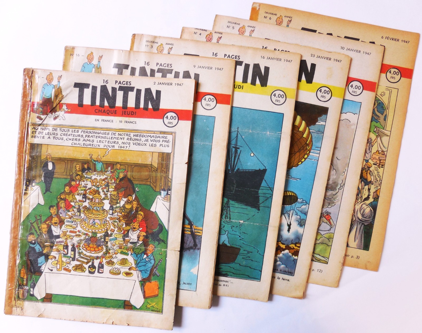 Équivalent Recueil « Tintin » belge n° 1 (6 fascicules n° 15-n° 6) /Bon État