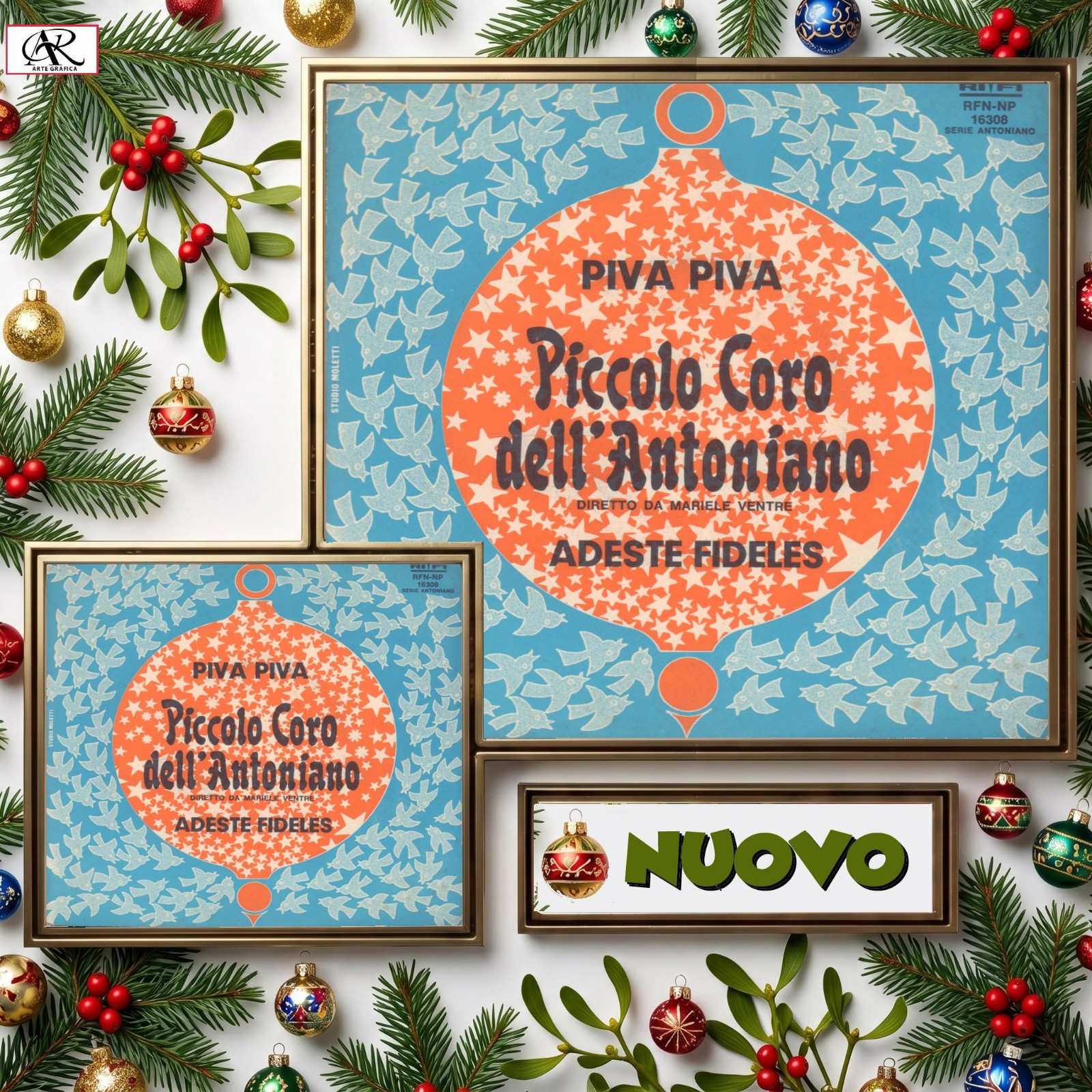 CORO DELL' ANTONIANO - PIVA PIVA - ADESTE FIDELES - 45 GIRI  NUOVO (DIFF. COVER)