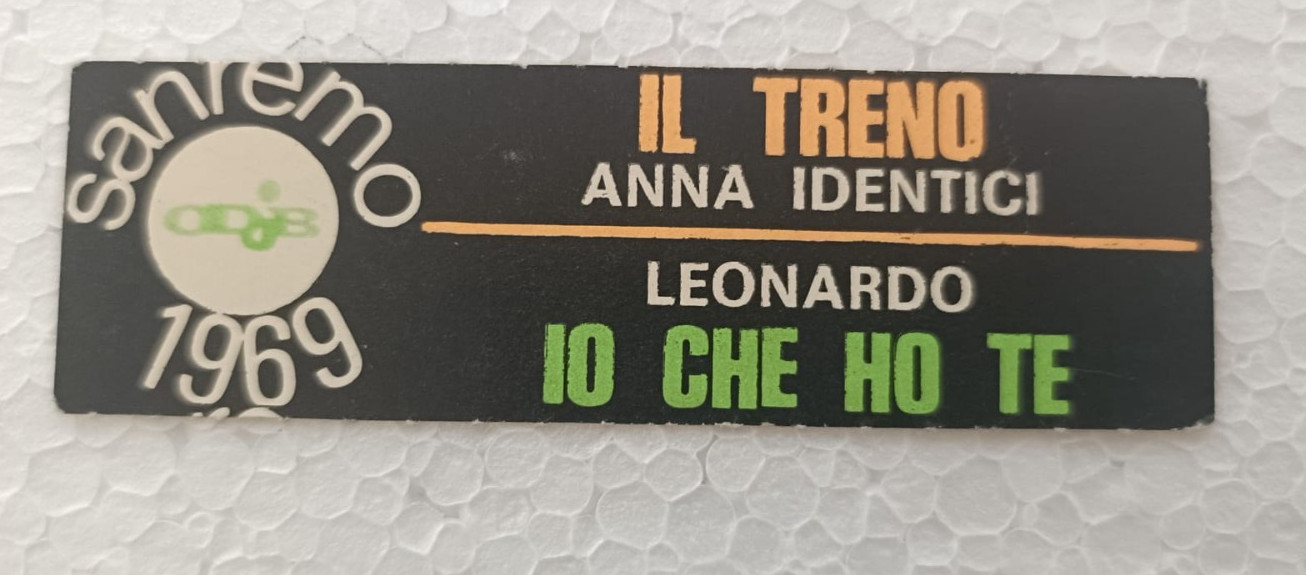Sticker Jukebox Juke Box 45 giri 7'' - Anna Identici - Leonardo - Sanremo 1969