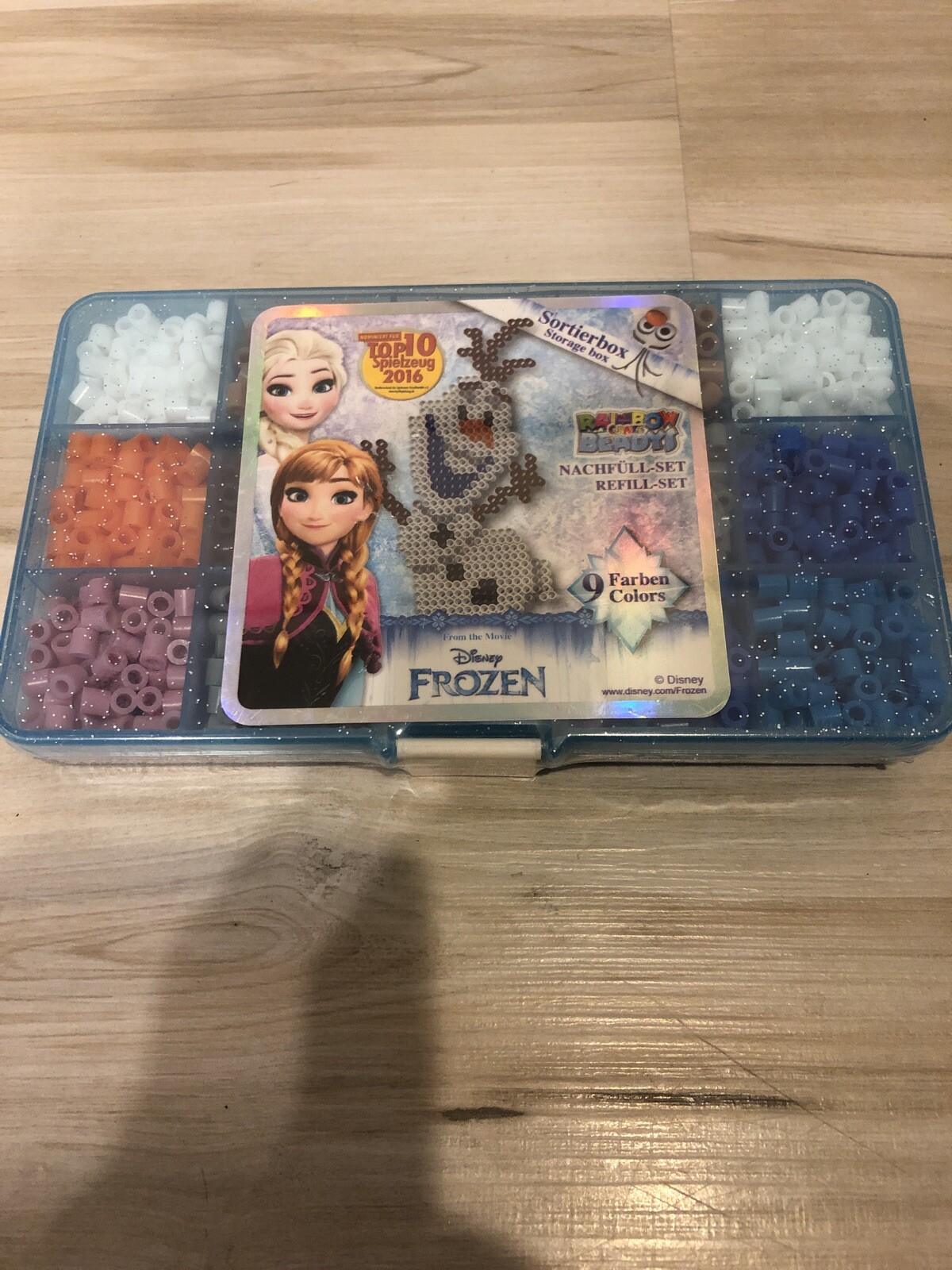 NEW Disney Frozen Rainbow Craze Beadys Refill Set- 9 Colors + Case - Anna Elsa
