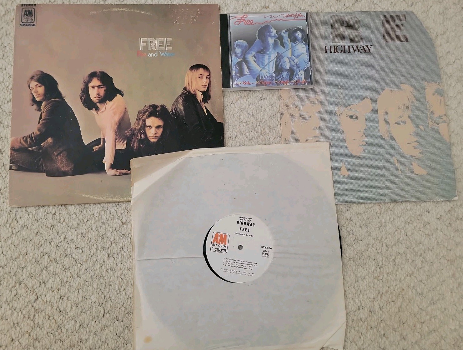 FREE Highway Promo LP A&M SP-4287 & FREE Fire & Water Includes Bonus CD 