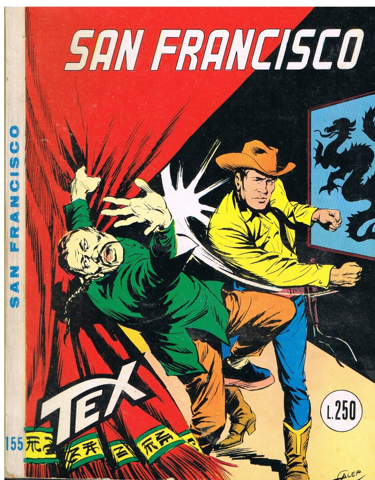 TEX 155_ORIGINALE_in 1°ediz. da Lire 250_Ed.Araldo_Settembre 1973_Autorizz.2926