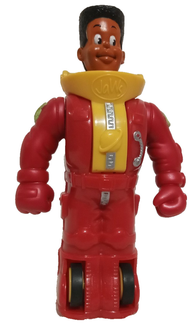 Vintage 1990's Burger King Kids Club Action Figure Toy Space Red Plastic Jaw