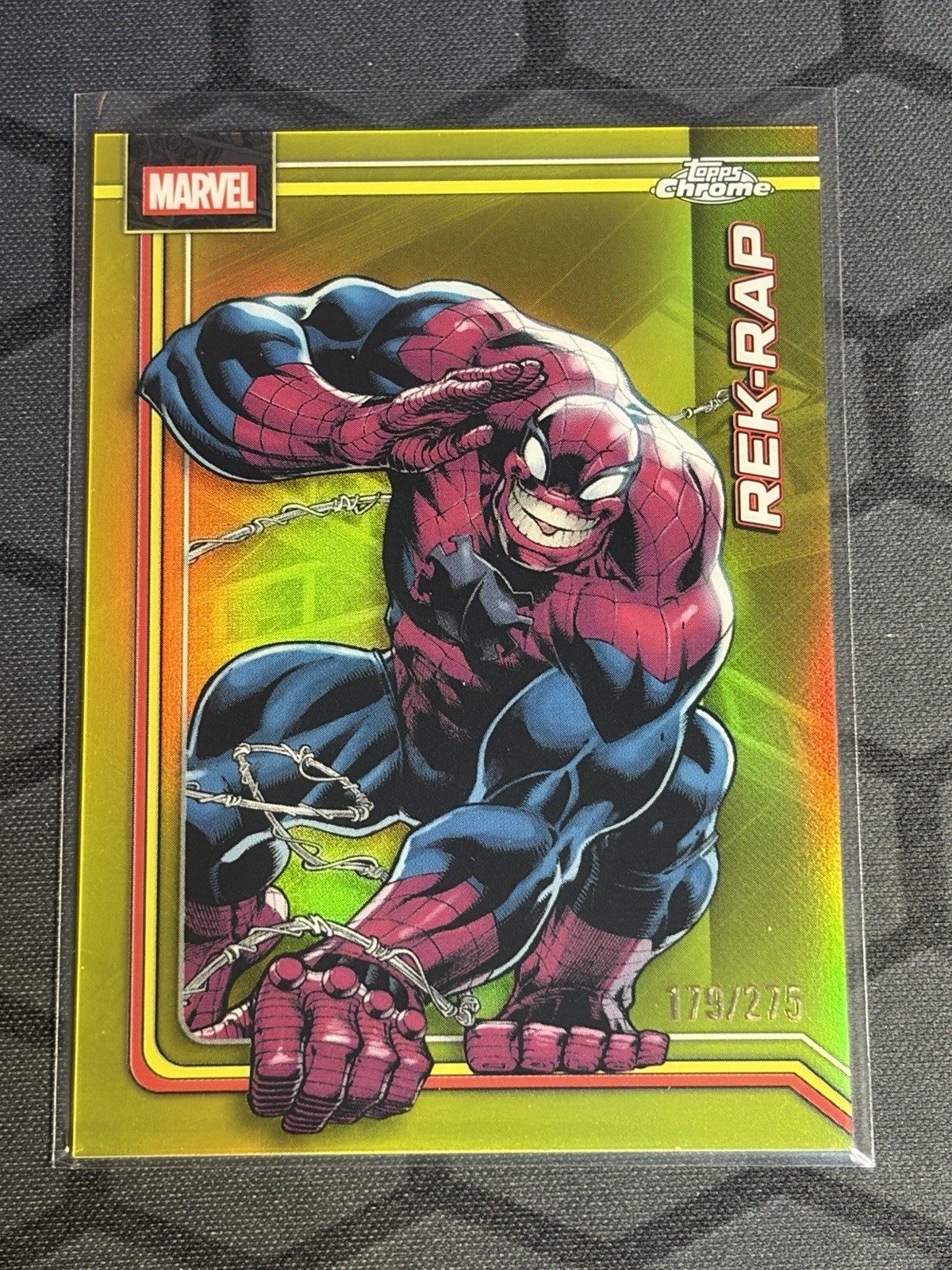 2026 Topps Chrome Marvel Yellow Refractor 179/275 Rek-Rap #95