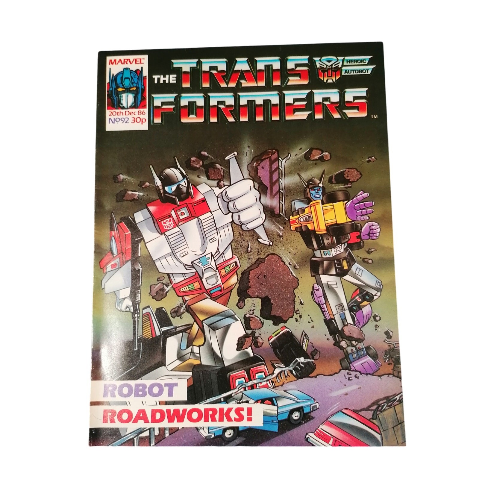 Transformers UK #92 Marvel 1986 Fumetto G1 Mtmte Stunticons Aerialbots Menasor