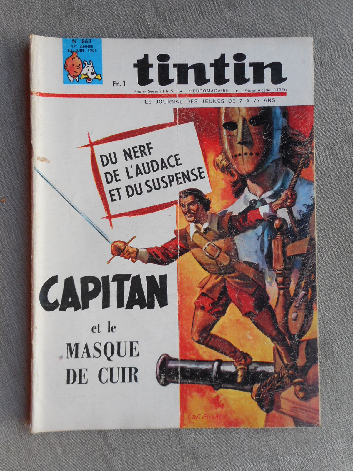 Hebdo Tintin 1ª Serie N°868 Stato Corretto Senza Più