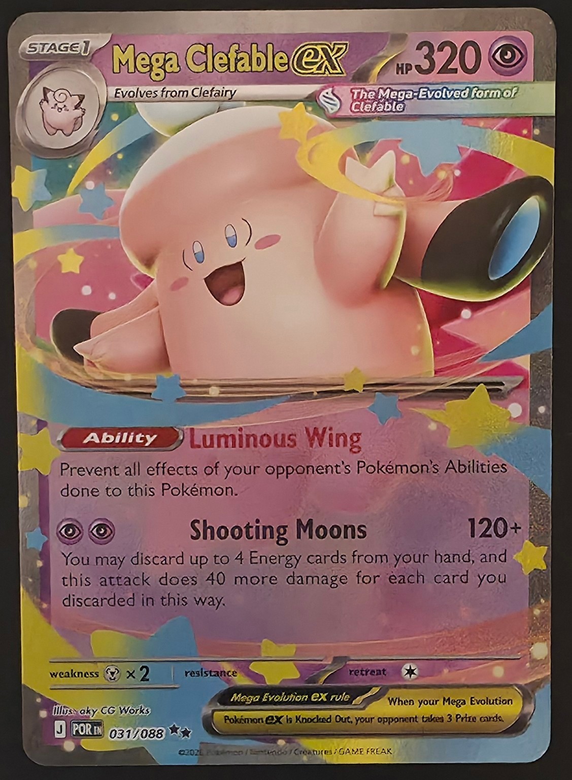 Mega Clefable ex 031/088 Me03: Holo ordine perfetto