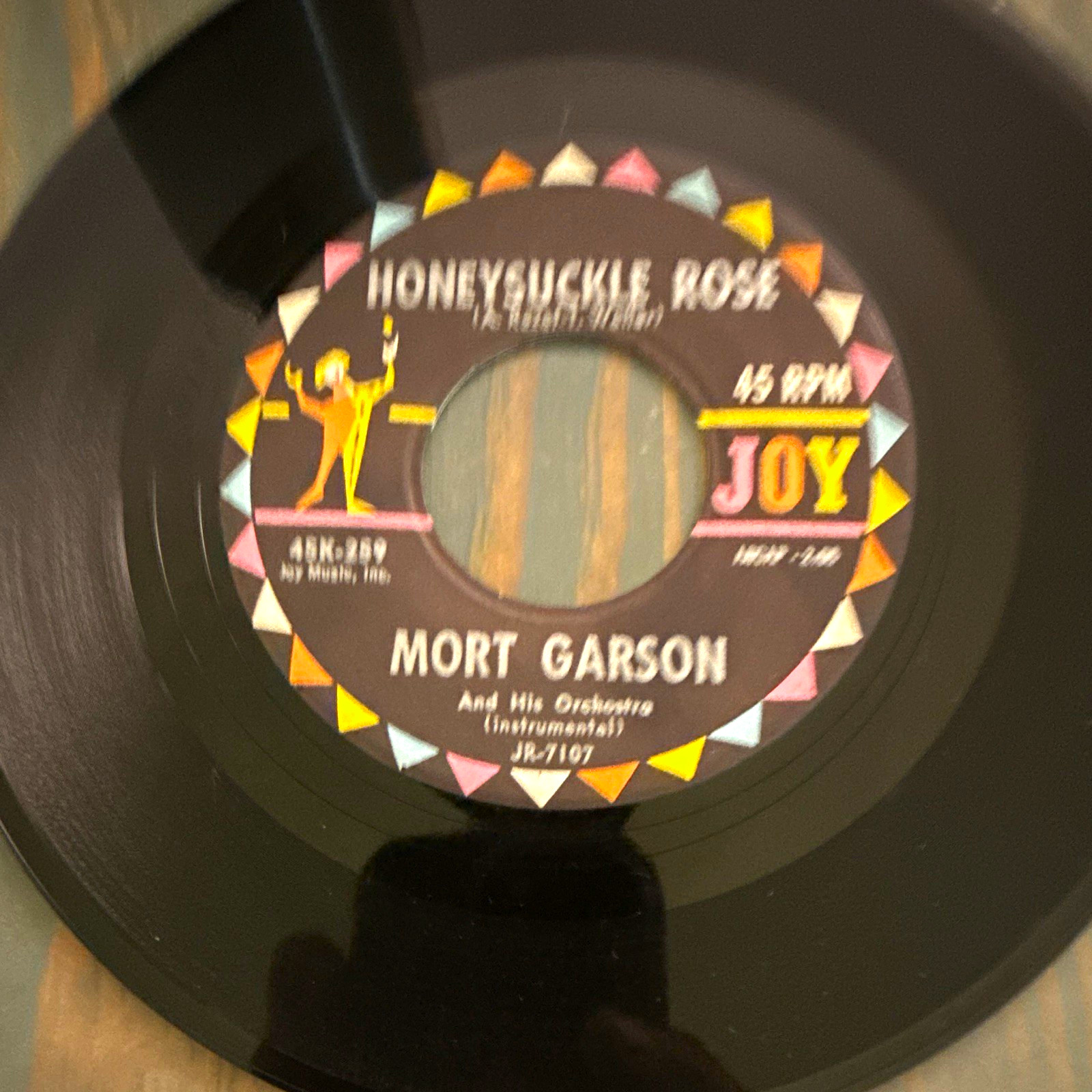 Mort Garson & His Orchestra Honeysuckle Rose/Early Sunday 7" 45 Joy 45K-259