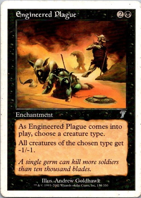MTG Magic The Gathering Engineered Plague 7th Edition See Scan 