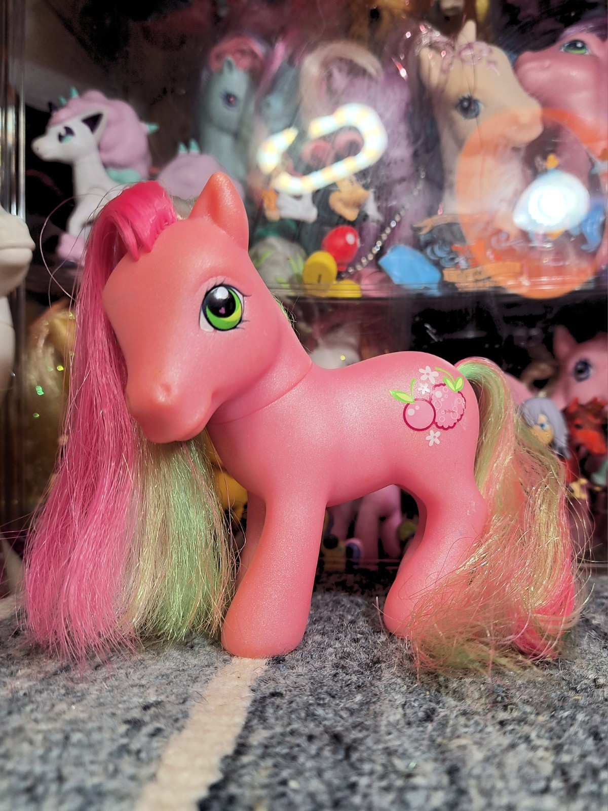 My Little Pony G3 Cherries N Berries MLP cestino a molla 2005 Y2K