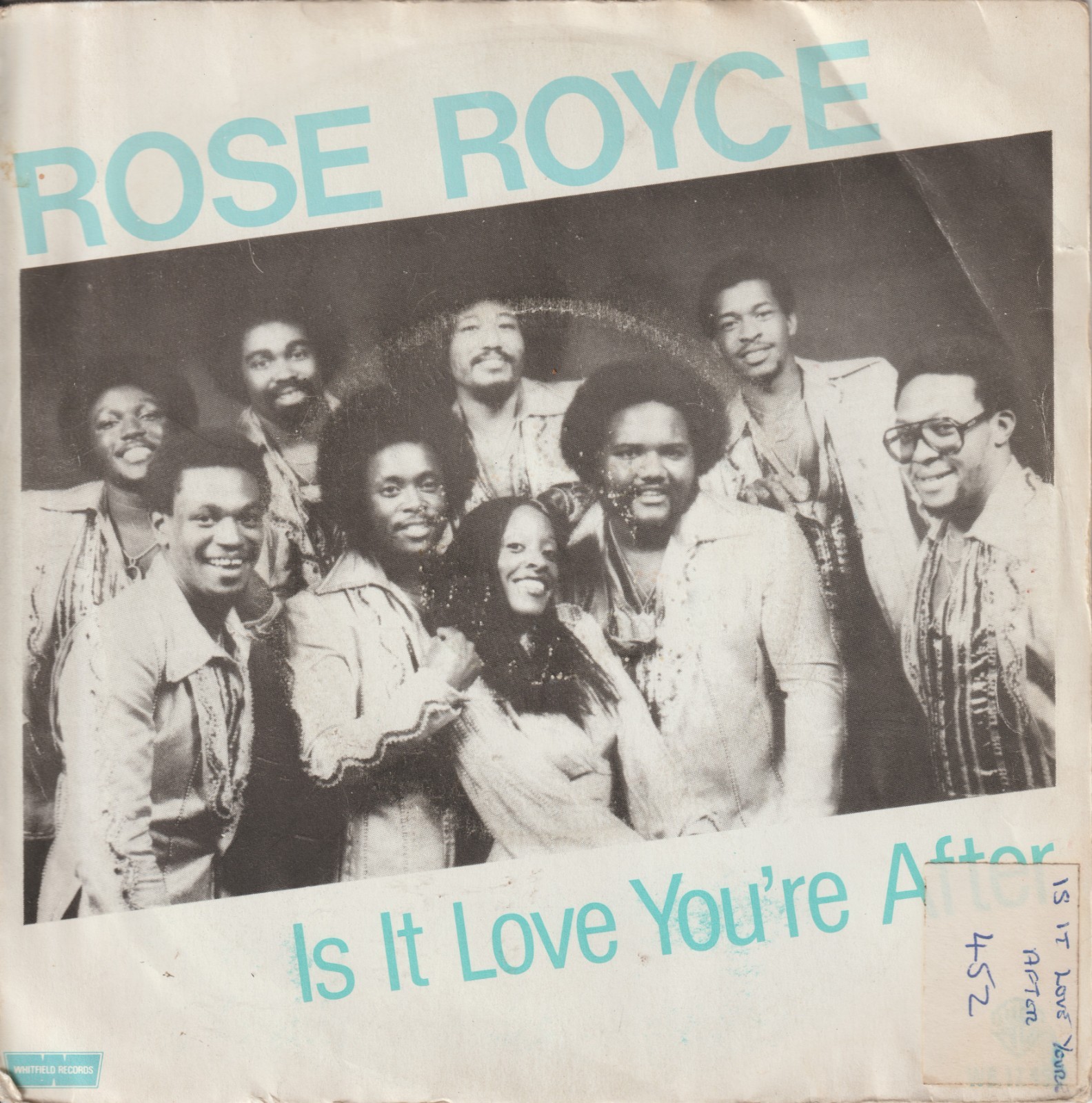 Rose Royce - Is It Love You're After - Whitfield - K 17456 #1