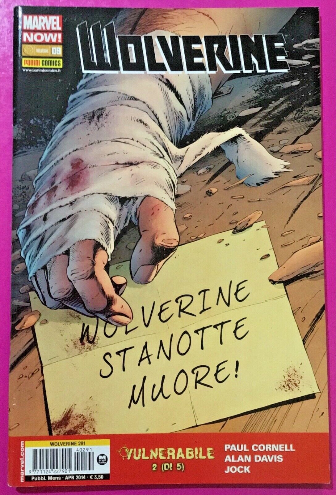 FUMETTO MARVEL, WOLVERINE, VULNERABILE 2 di 5 N.291 ANNO 2014 -RIF.9887