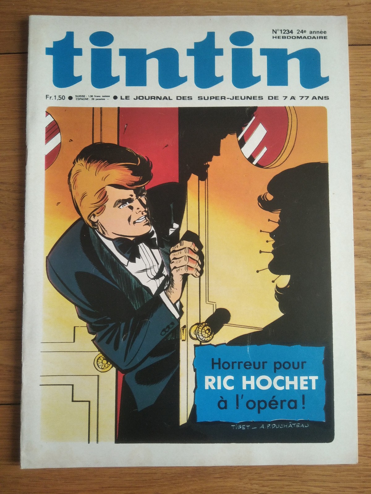 Le journal de Tintin n° 1234 , couverture Tibet ( Dargaud , 22/06/1972 )