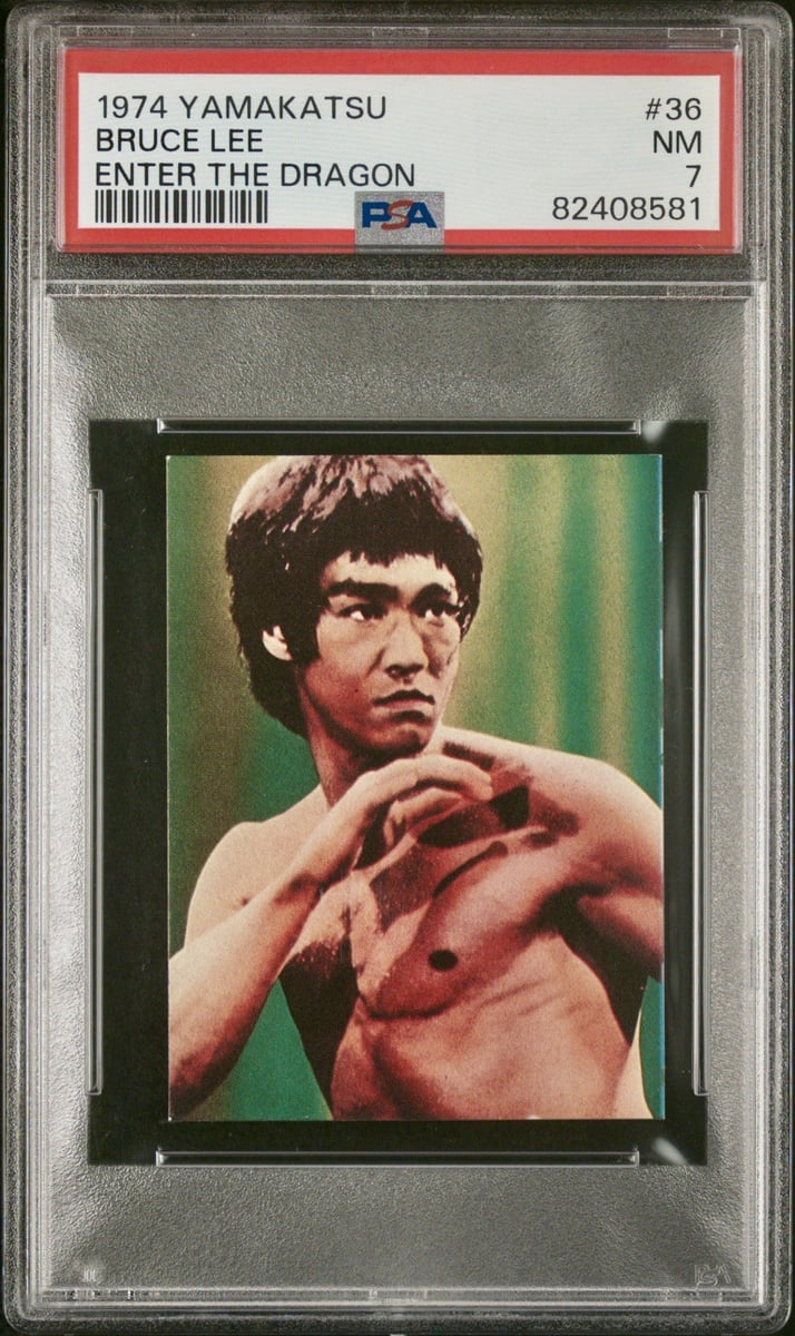 1974 YAMAKATSU ENTER THE DRAGON BRUCE LEE #36 PSA 7 GRANDE FASCINO VISIVO!