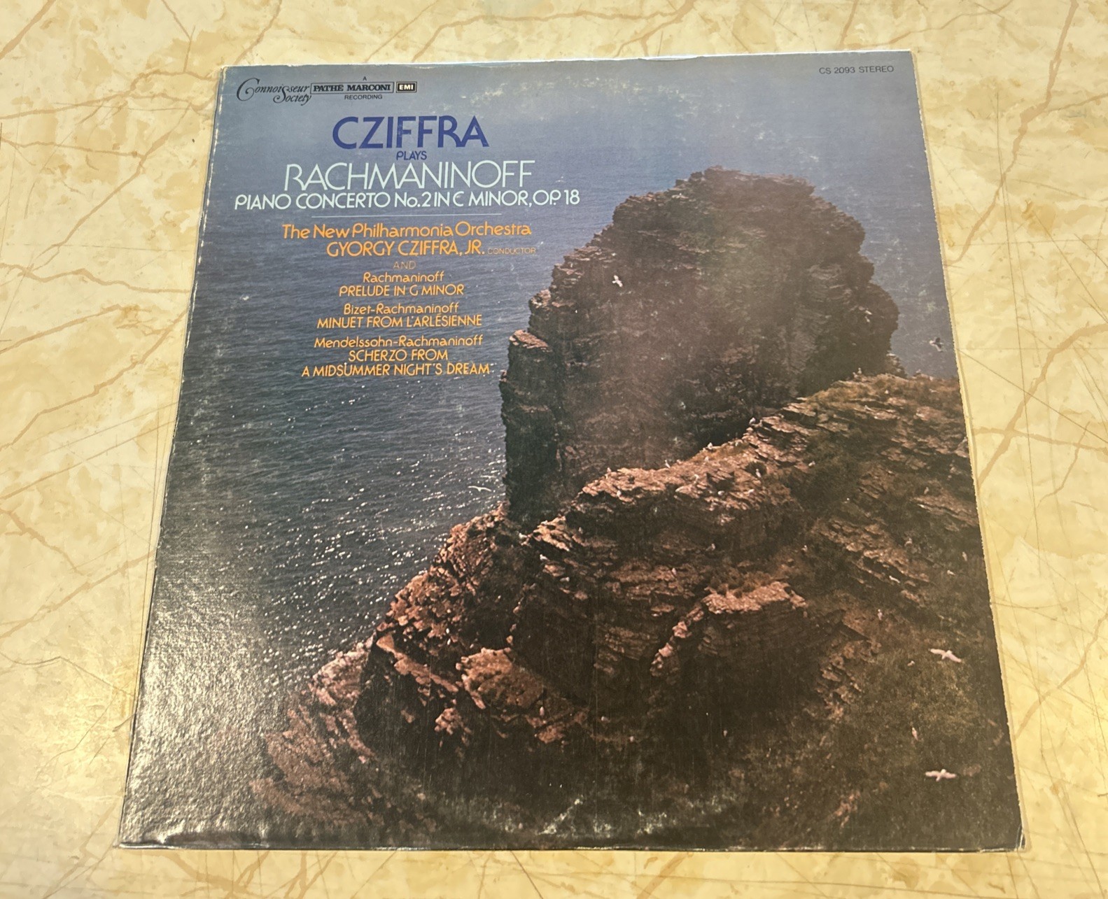 Cziffra Plays Rachmaninoff. Piano Concerto No.2 In C Minor. EX Vinyl LP. 1976. 
