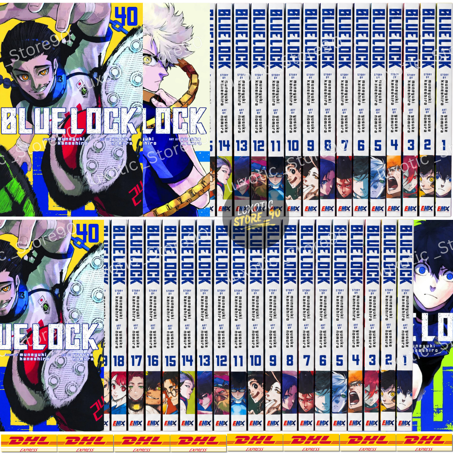 Blue Lock Manga Vol. Fumetto versione inglese 1-40 di Yusuke Nomura [set mezzo/completo]