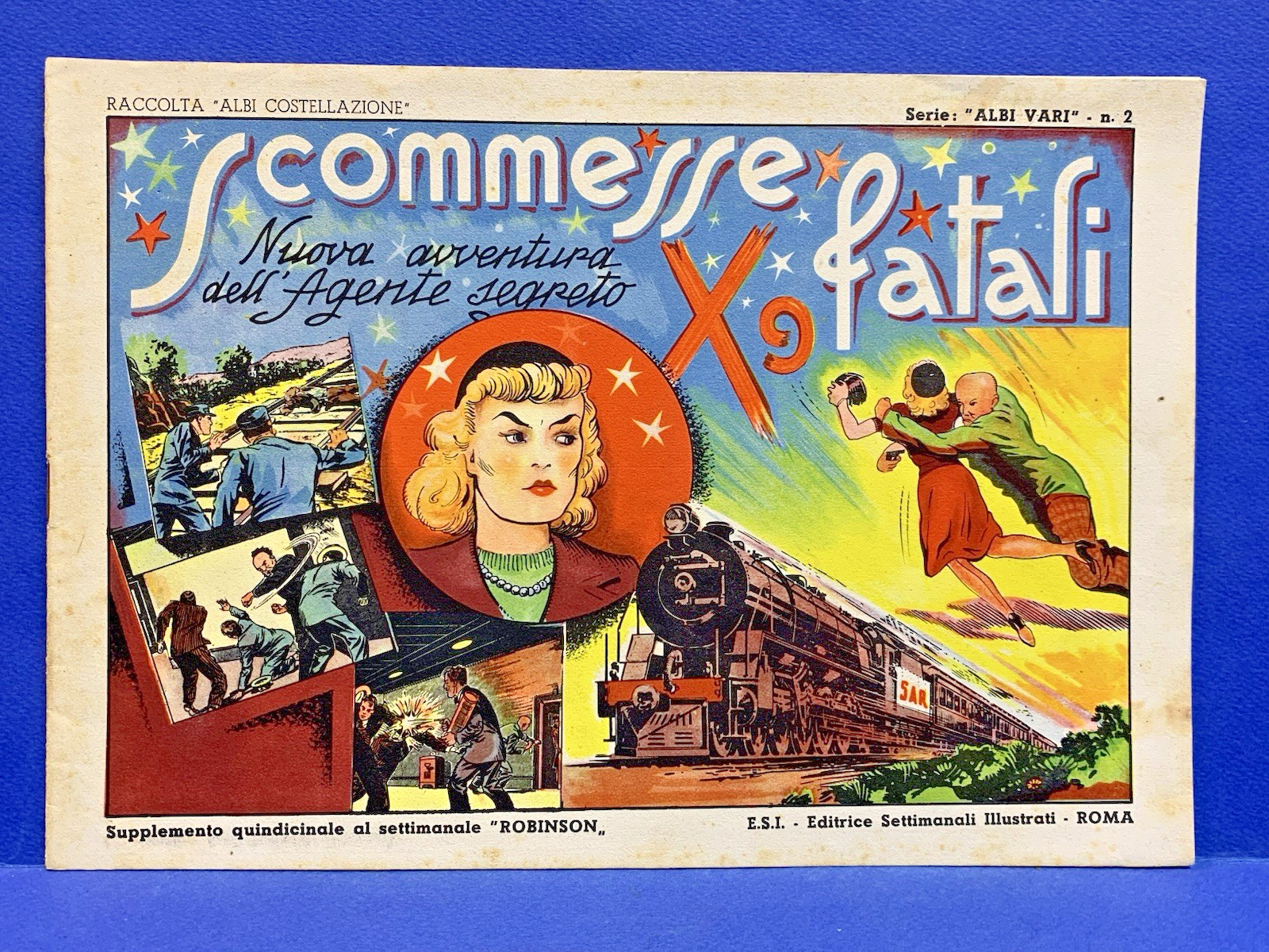 Albi Costellazione n. 12 SCOMMESSE FATALI Agente Segreto X9 E.S.I. 1946 ottimo