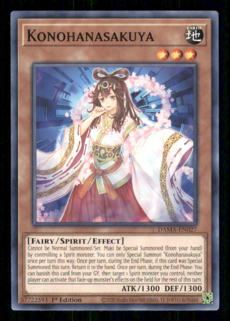 Konohanasakuya DAMA-EN027 Alba Comune di Maestà Yu-Gi-Oh 1° Edizione Near Mint