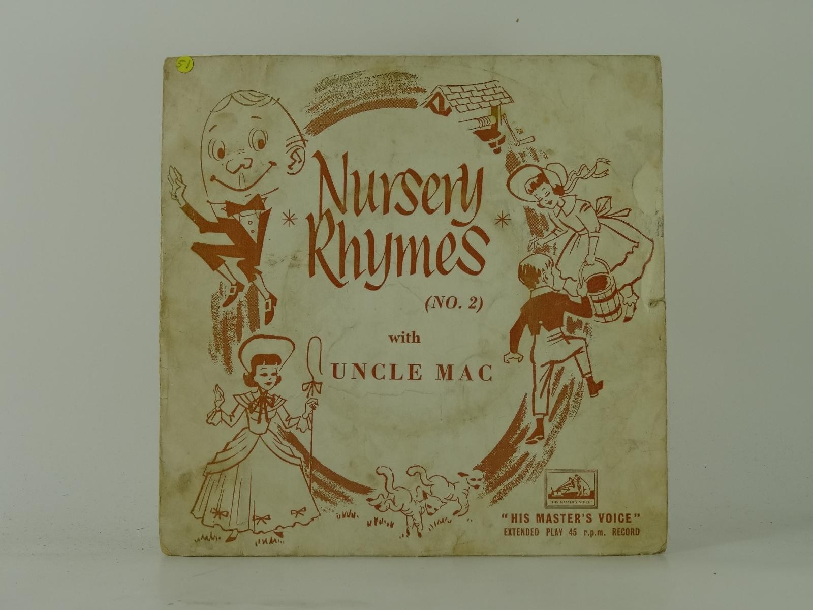 UNCLE MAC NURSERY RHYMES (63) 2 Track 7" Single plus Picture Sleeve HIS MASTERS 