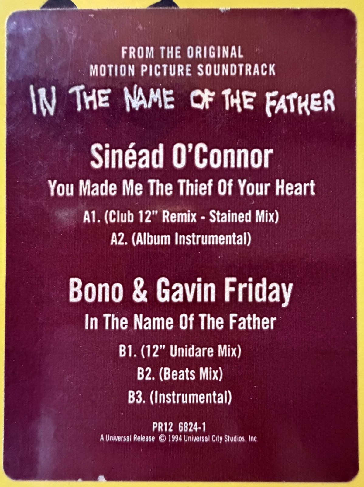 Sinead O'Connor - You Made Me the Thief of Your Heart 12" Promo Island 1994