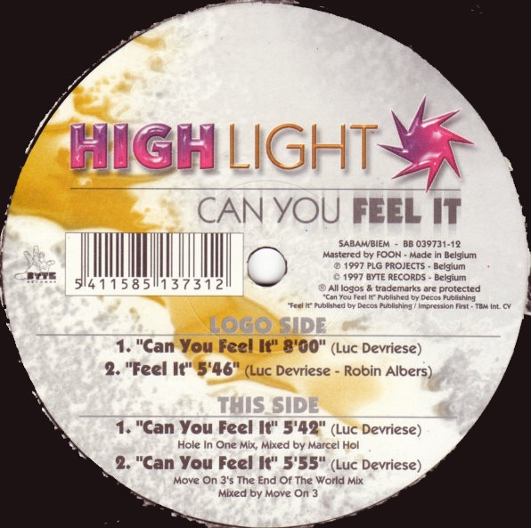 Highlight - Can You Feel It (12")