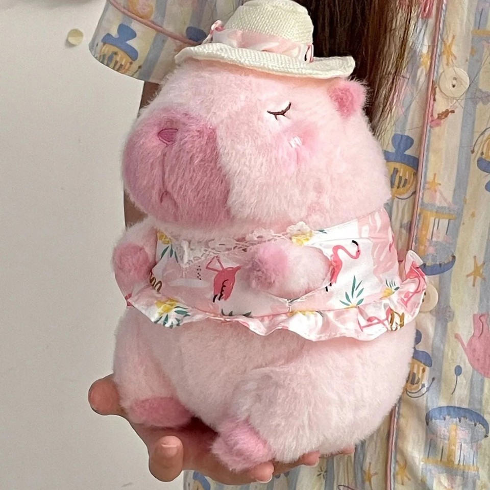 Peluche Capybara rosa 21 cm simulazione rosa Capibara anime peluche