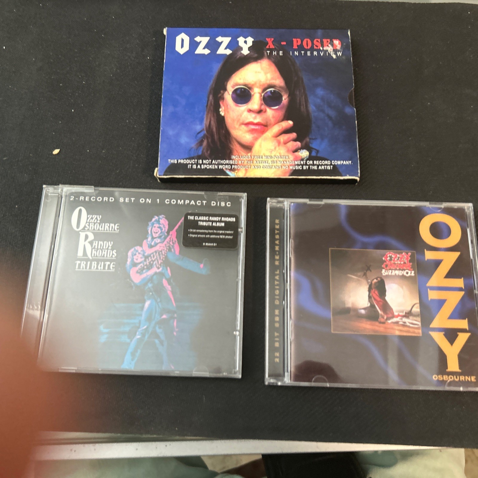 3 Ozzy Osbourne CDs / Blizzard Of Ozz/Randy Rhoad’s Tribute/ X-posed Interview