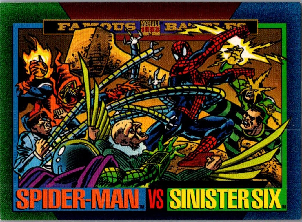 1993 SkyBox Marvel Universe #155 Spider-Man / Sinister Six