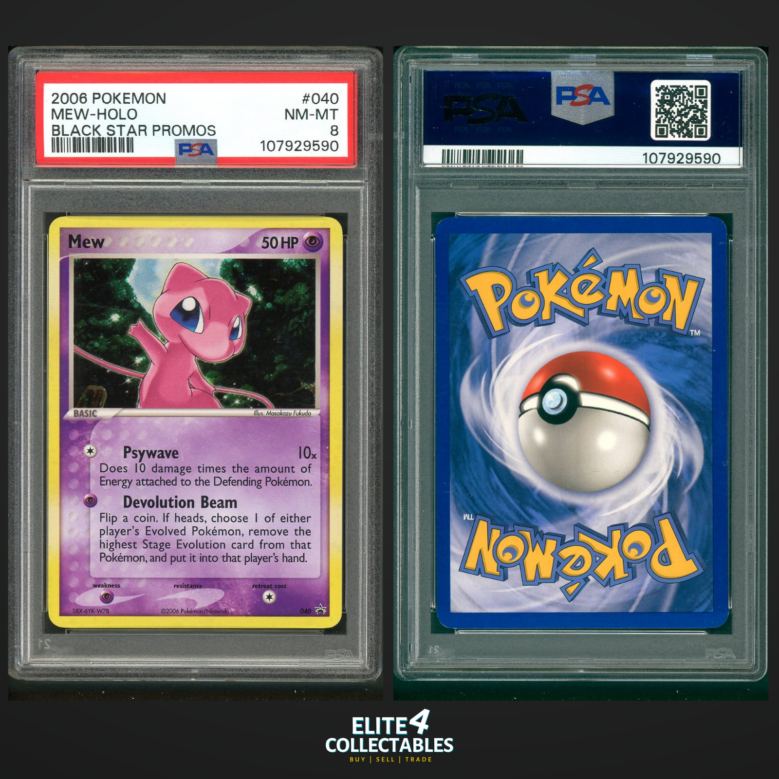 Mew 40 Holo - PSA 8 (Promo - Black Star WOTC)