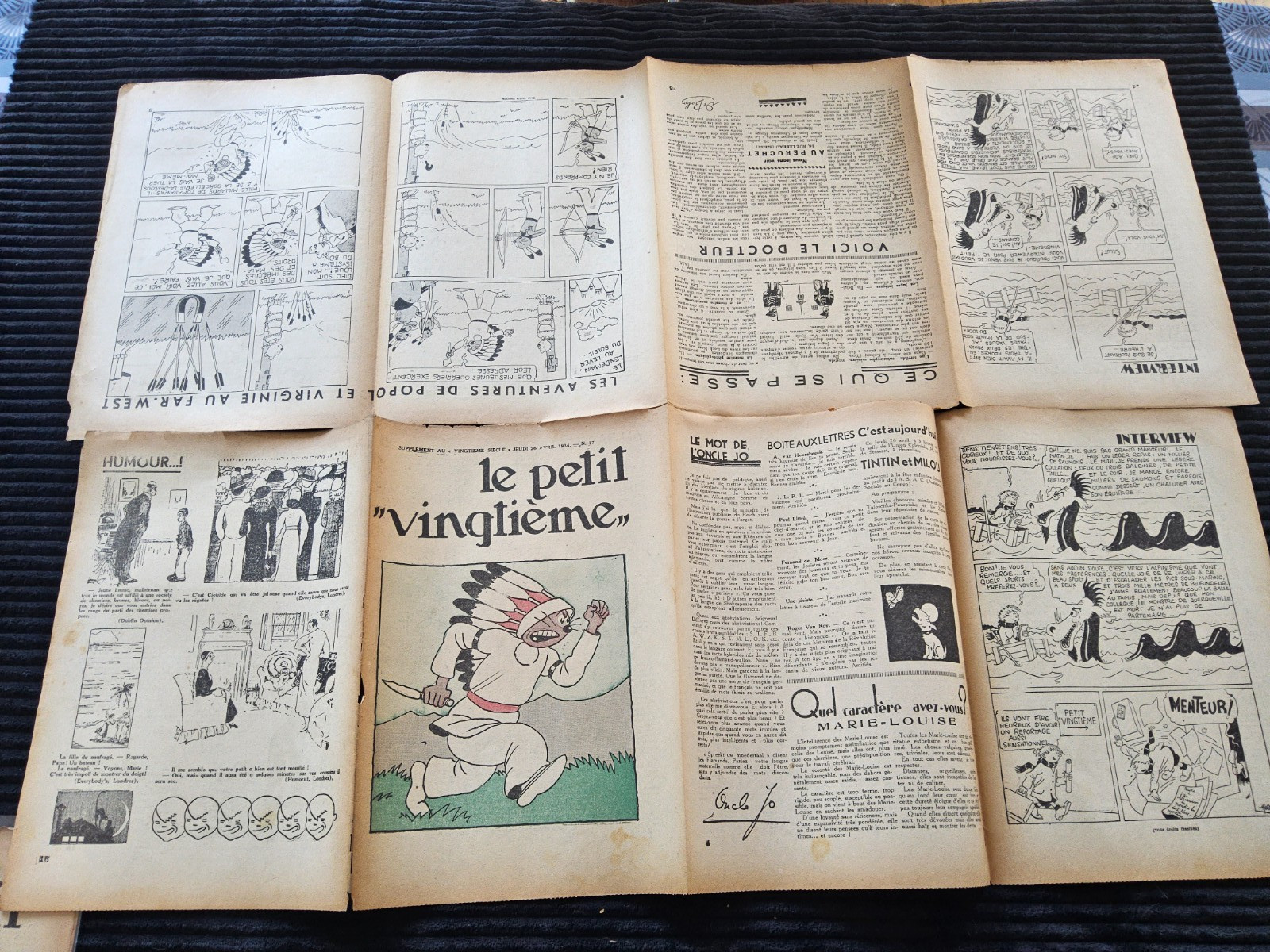 Tintin - Petit Vingtième - Numéro 17 de 1934 - Format A1