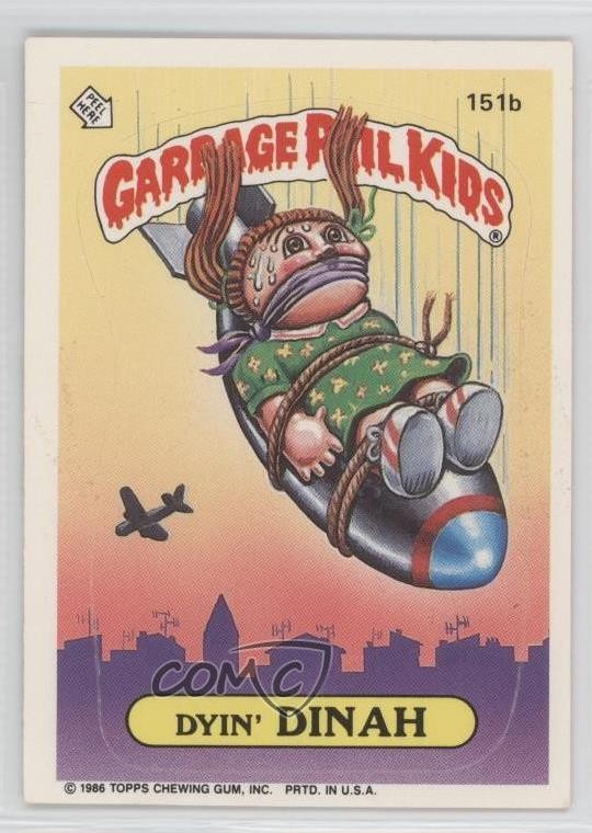1986 Topps Garbage Pail Kids Series 4 Dyin' Dinah #151b 1s7