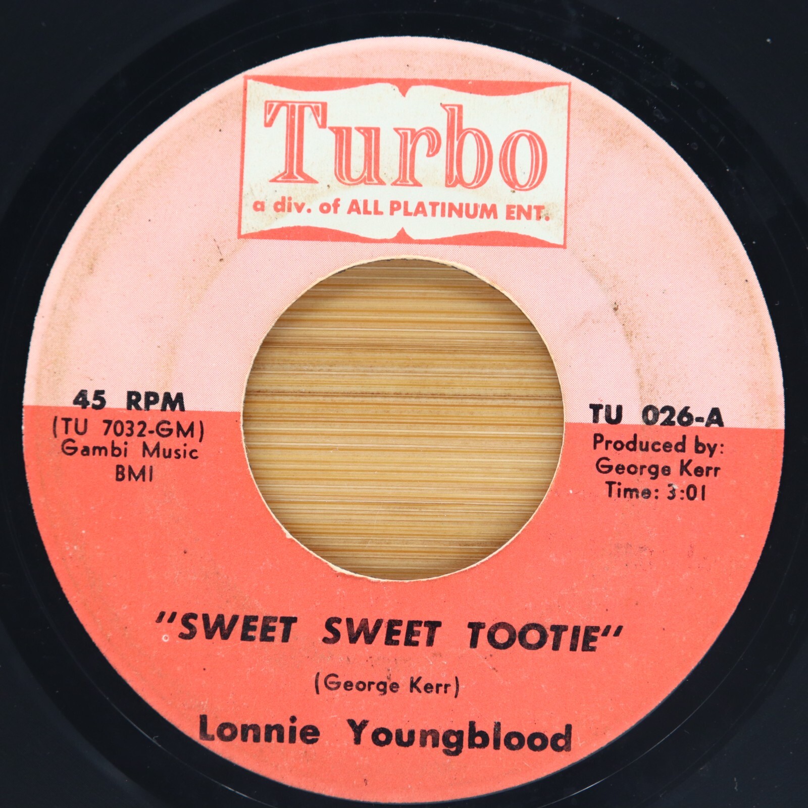 LONNIE YOUNGBLOOD - SWEET SWEET TOOTIE / IN MY LONELY ROOM - SOUL FUNK 45 TURBO