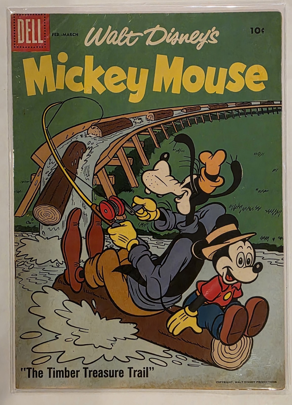 Walt Disney's Topolino #58 Dell Comics 1958 The Timber Treasure Trail GD