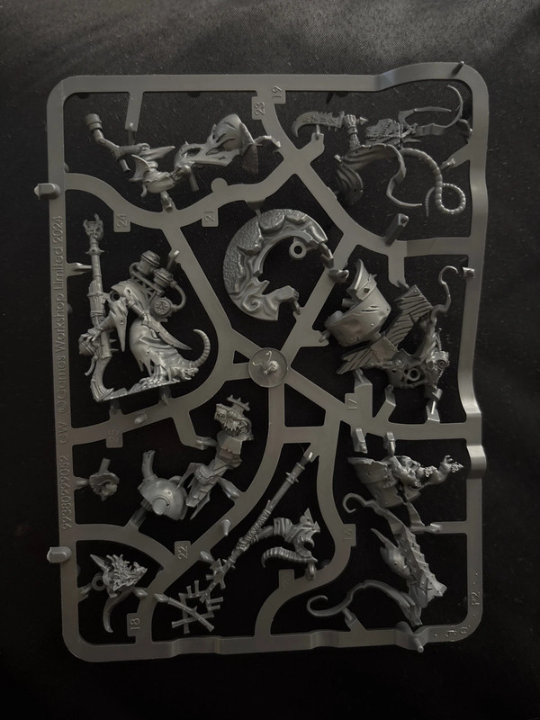 Matriz Grey Seer Skaven + Peana Warhammer / Grappe Gris-Prophète Skaventide + Socle sin caja