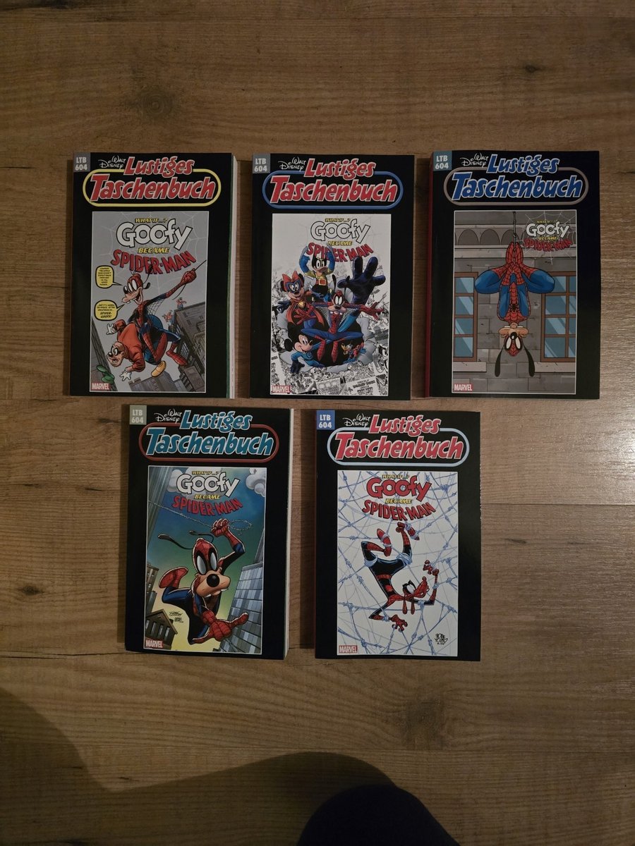 5 pezzi LTB Marvel What If #604 tutte le varianti cover A B C D E Goofy Spiderman