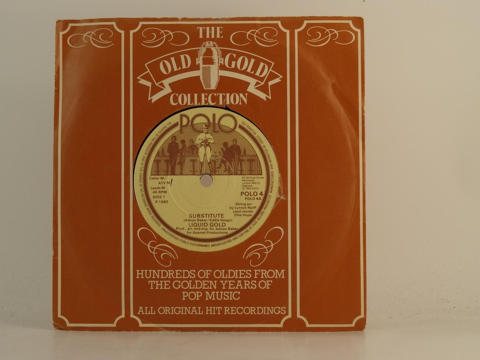 LIQUID GOLD SUBSTITUTE (78) 2 Track 7" Single plus Company Sleeve POLO
