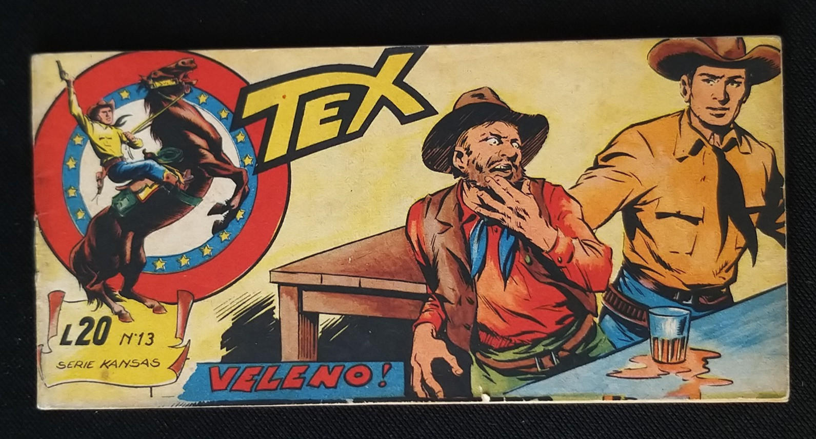 ** TEX STRISCIA SERIE KANSAS N. 13 ORIGINALE ** AUDACE 1957 OTTIMO STATO