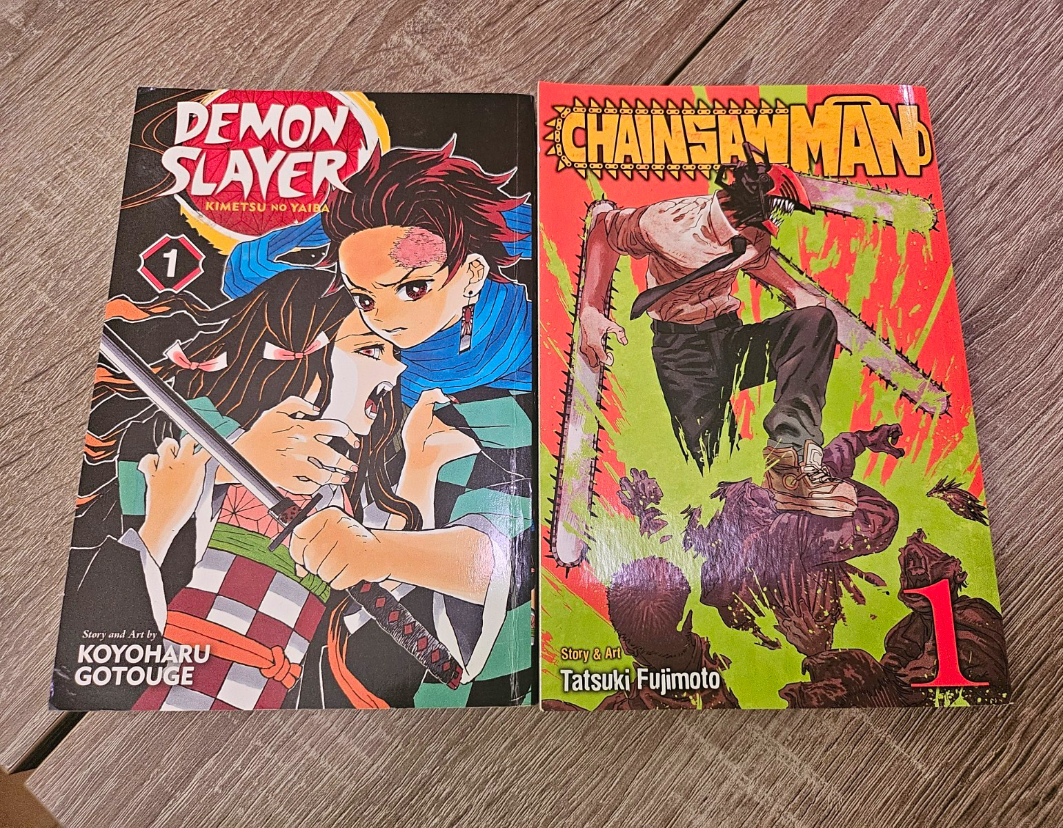 Demon Slayer & Chainsaw Man Manga Vol 1 Set (English) Paperback VIZ