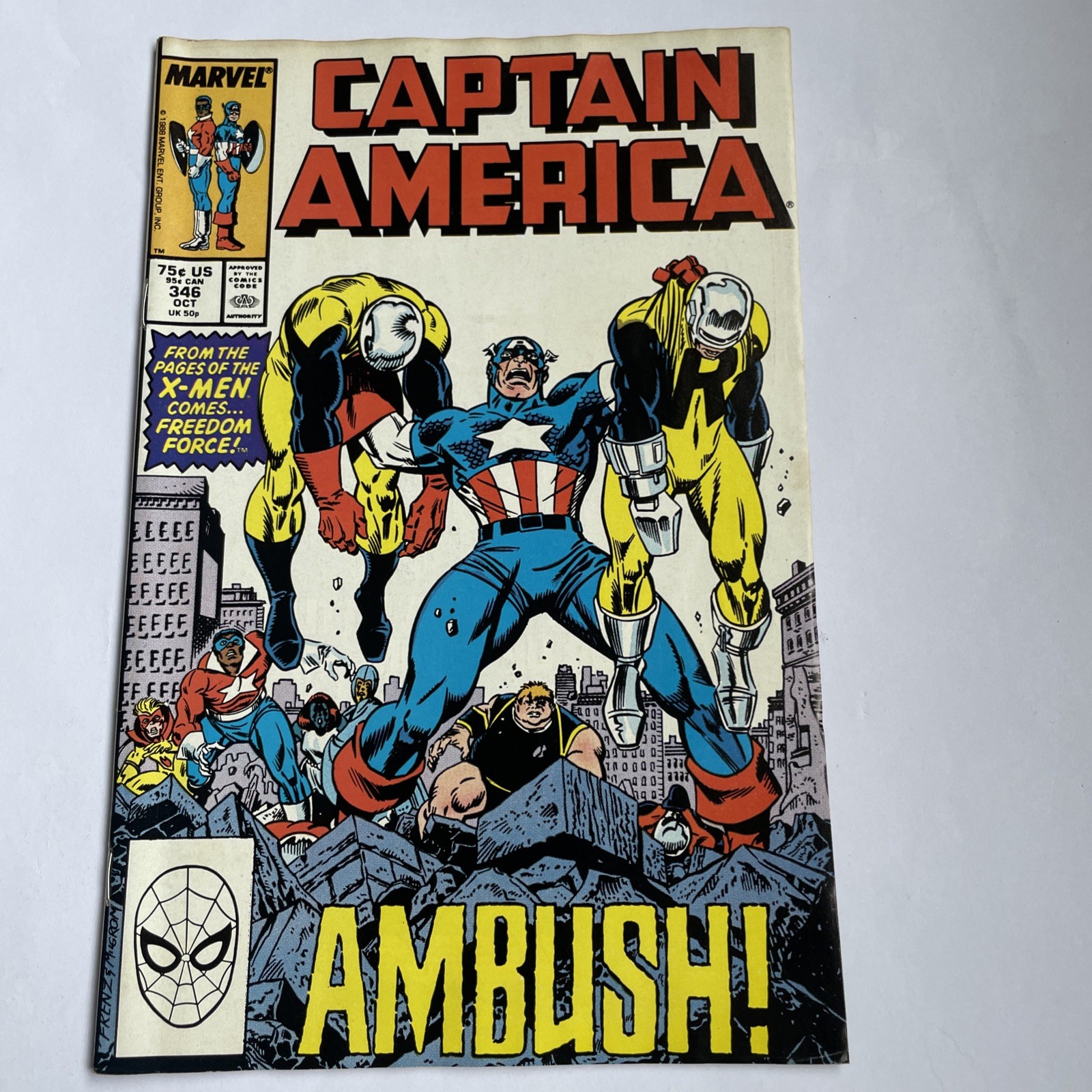 Captain America #346 VFN+ MARVEL COMICS Rare Copper Age Free P&P