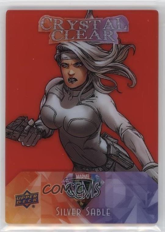 2016 Upper Deck Marvel Gems Crystal Clear Red Silver Sable #CC-14 09q5
