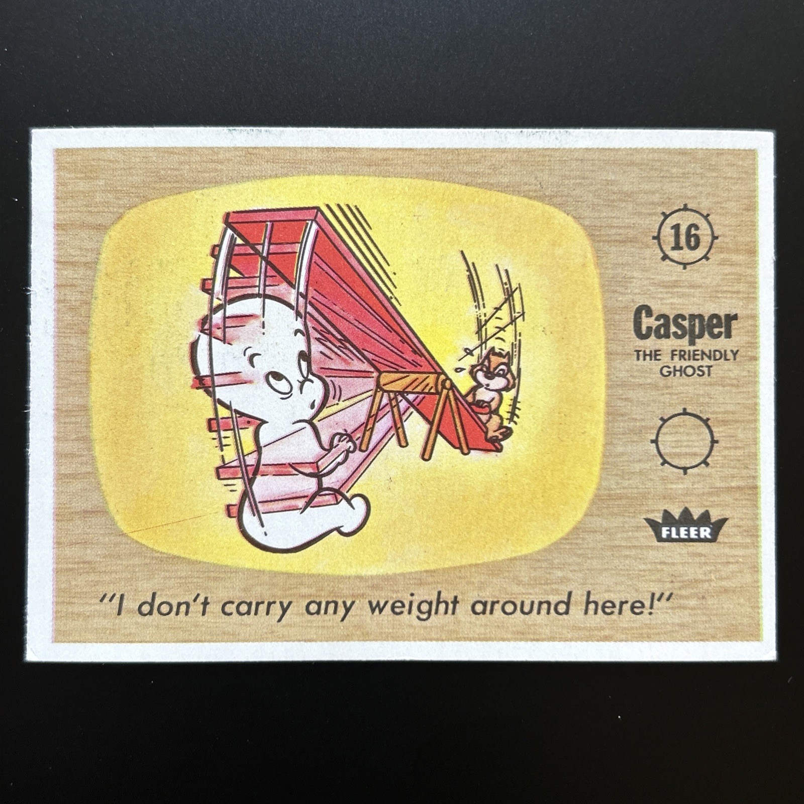 1960 Fleer Casper Ghost Card #16 VGEX. “I don’t carry weight around here!”