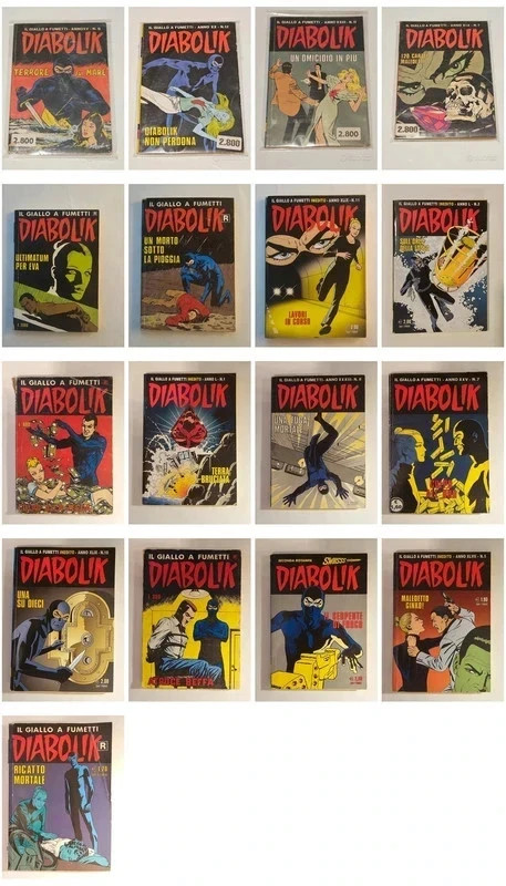 Lotto 17 fumetti Diabolik