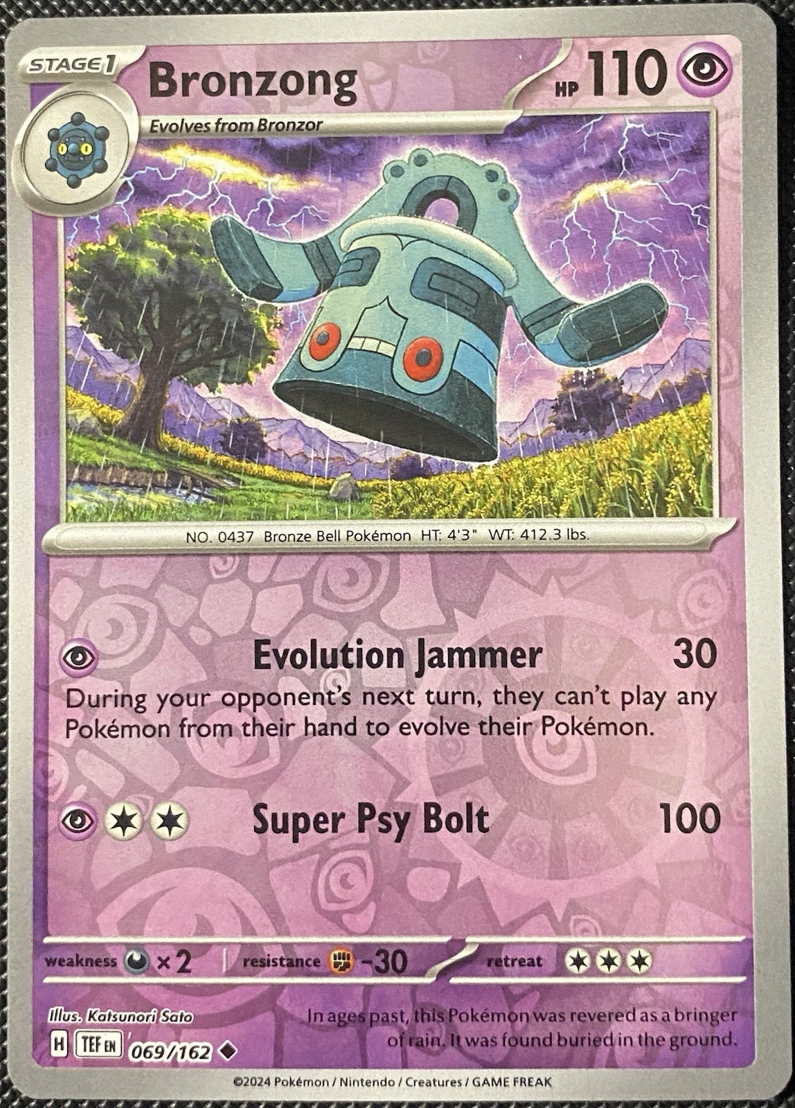 Bronzong 069/162 SV05: Temporal Forces Reverse Holo NM Pokémon