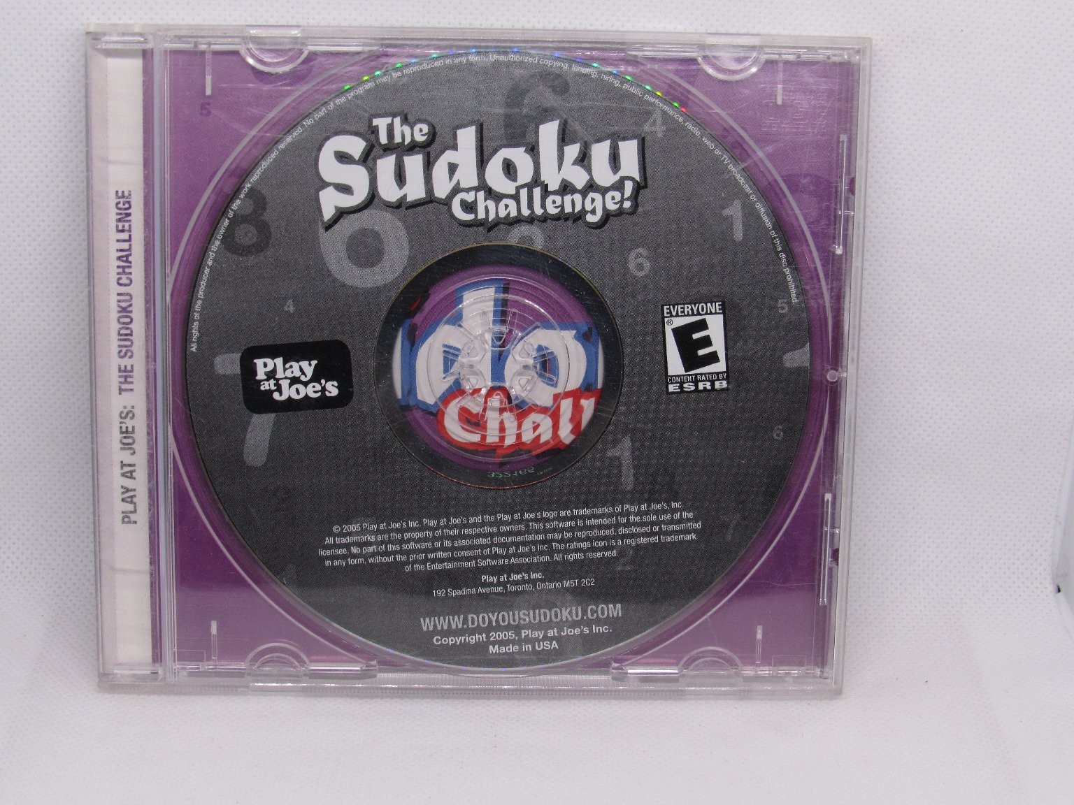 The Sudoku Challenge! CD 2005 Puzzle Game PC CD-ROM Play at Joe's