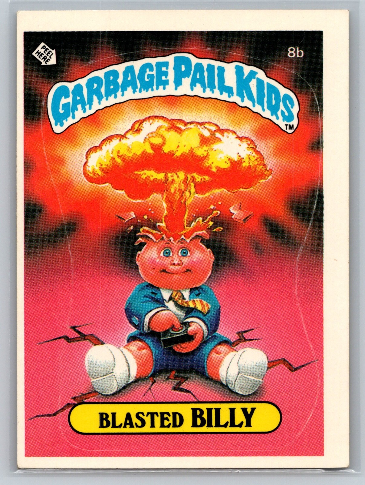 1985 Topps Series 1 Garbage Pail Kids  Blasted Billy #8b Matte Checklist GPK