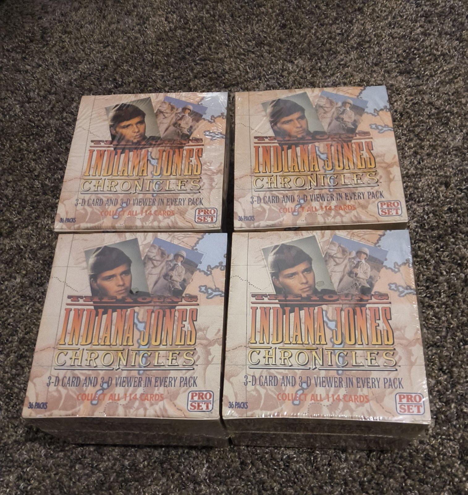 4x 1992 Pro Set The Young Indiana Jones Chronicles 144 confezioni totali